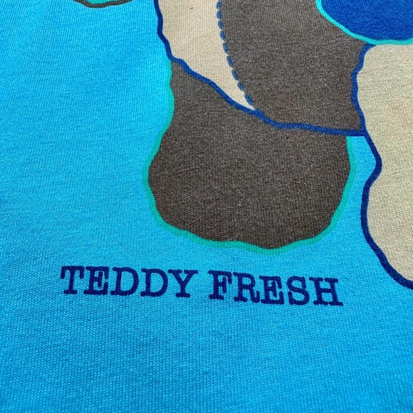 Teddy Fresh | Women | Pastel Long Sleeve Teddy Bear Graphic Tee | Size XL - Picture 11 of 12